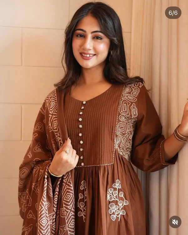 Vintage_Rust_Hand_Block_Inspired_Kurta_Pant_Dupatta_Set