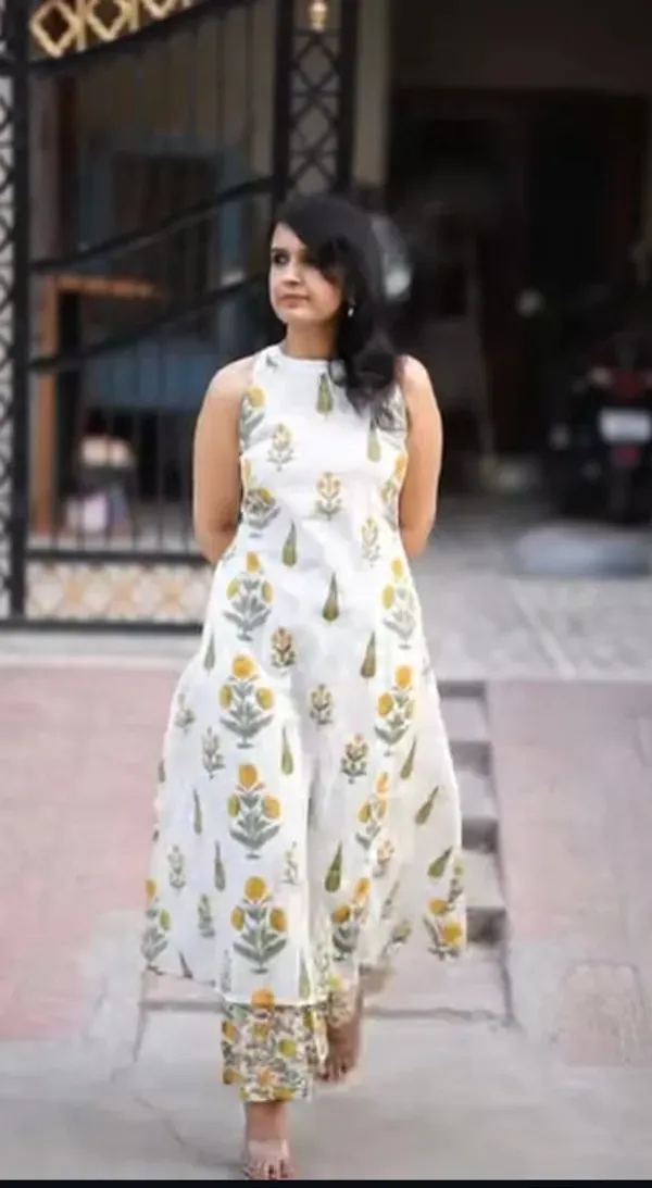 Mustard_Blossom_Printed_Cotton_Kurti_and_Palazza_set