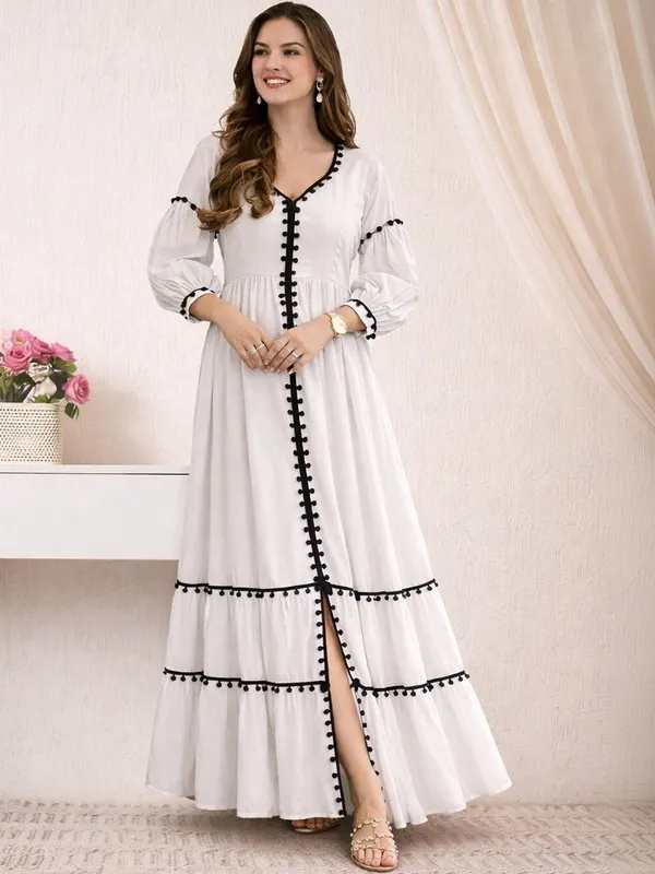 Puff_Sleeve_Ruffled_A-Line_Maxi_Dress