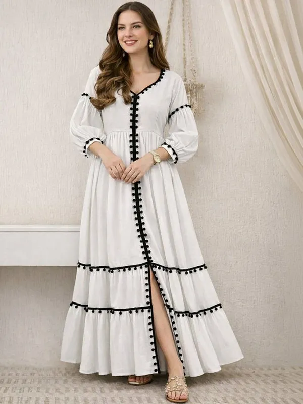 Puff_Sleeve_Ruffled_A-Line_Maxi_Dress