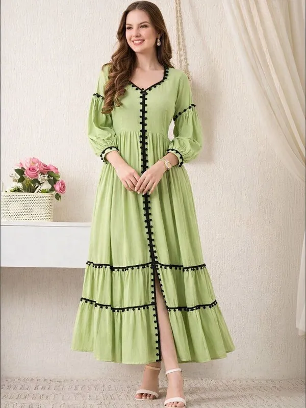 Puff_Sleeve_Ruffled_A-Line_Maxi_Dress