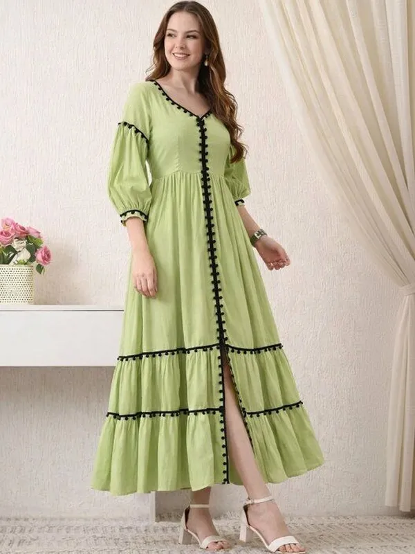 Puff_Sleeve_Ruffled_A-Line_Maxi_Dress