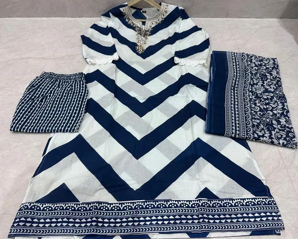 Pure_fine_Cotton_fabric_Embroidery_Work_Kurti_with_Pant_with_cotton