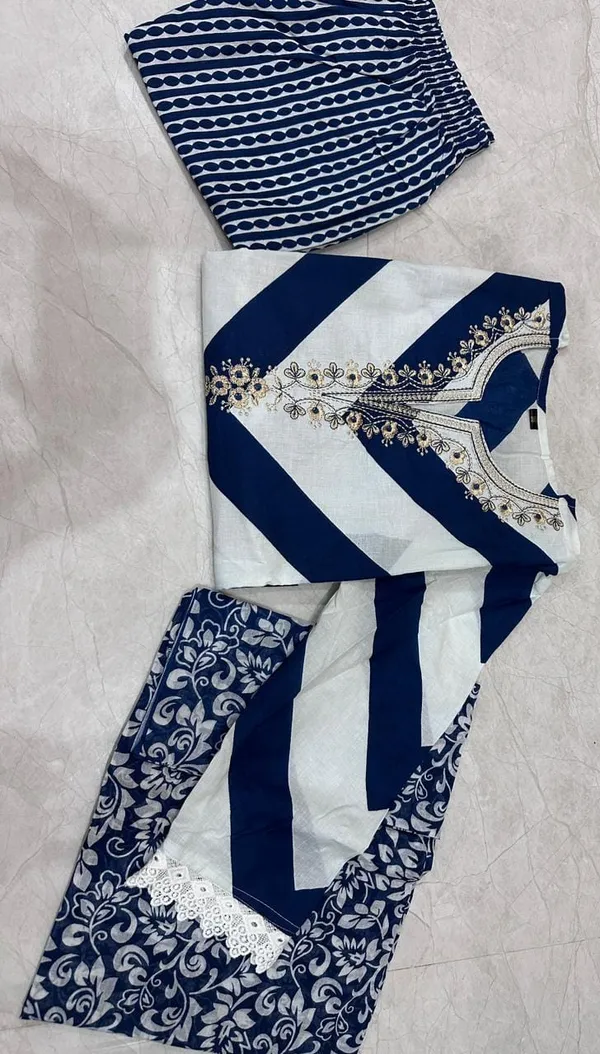Pure_fine_Cotton_fabric_Embroidery_Work_Kurti_with_Pant_with_cotton