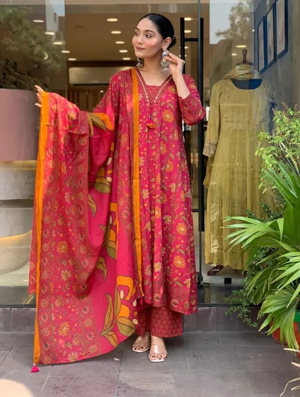 Ruby_Bloom_Anarkali_Suit_Set_-_Red