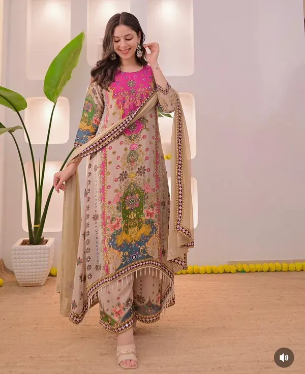 Royal_Beige_Printed_Kurta_with_Dupatta_Set
