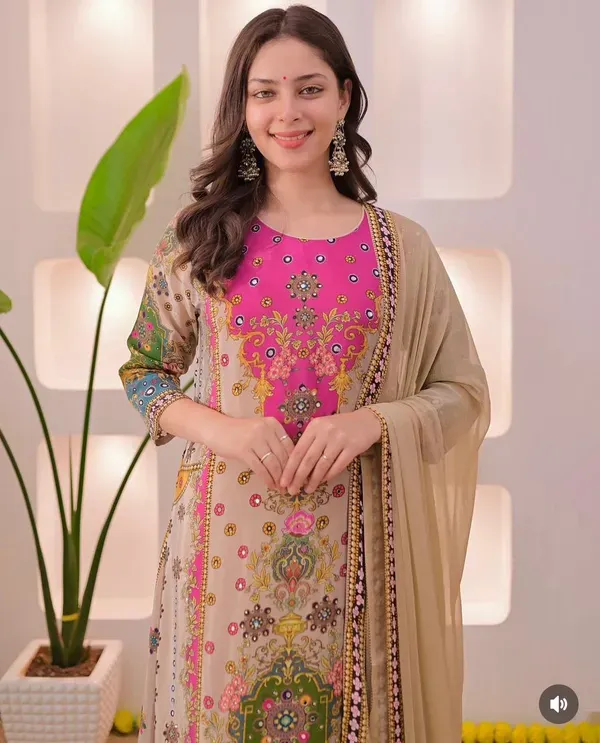 Royal_Beige_Printed_Kurta_with_Dupatta_Set