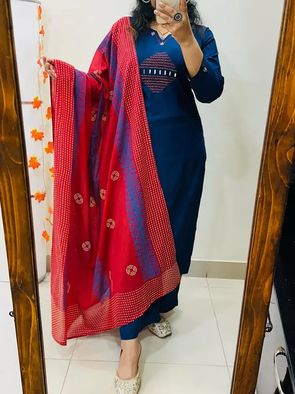 Royal_Blue_Elegance_Kurta_Pant_And_Dupatta_Set_For_Women