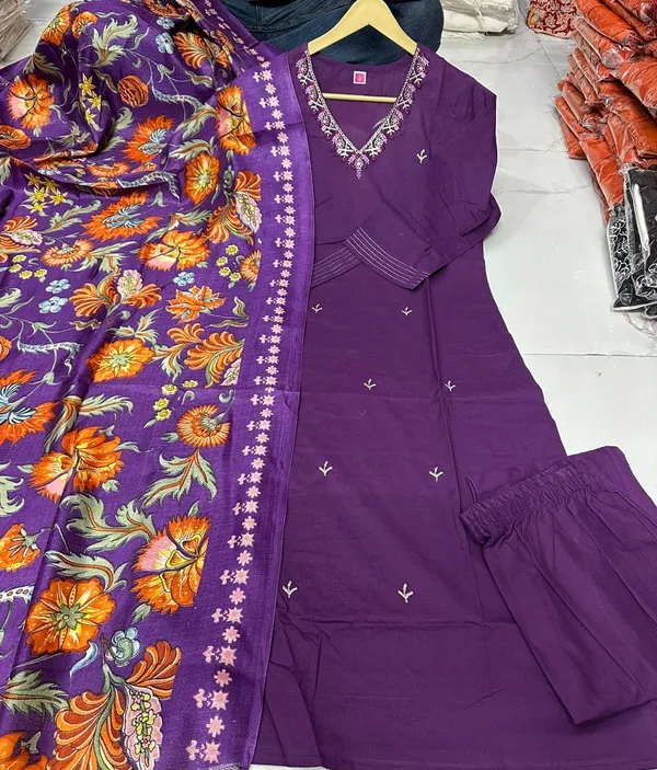 Royal_Purple_Floral_Embroidered_Kurta_Pant_Dupatta_Set