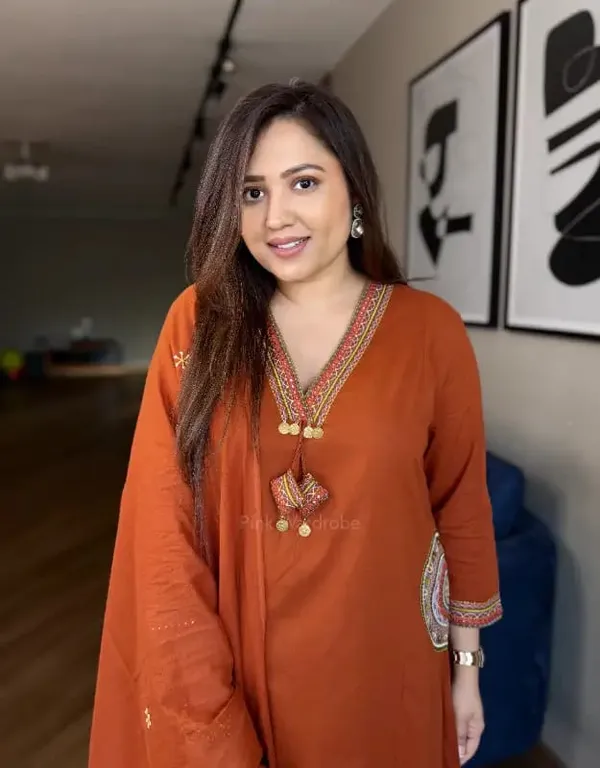 Premium_Rust_Orange_Solid_Kurta_Pant_Set_with_Dupatta_for_Women