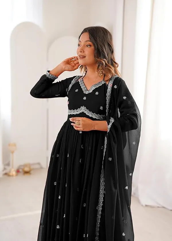 Women’s_Black_Embroidered_Anarkali_Kurta_Pant_Dupatta_Set