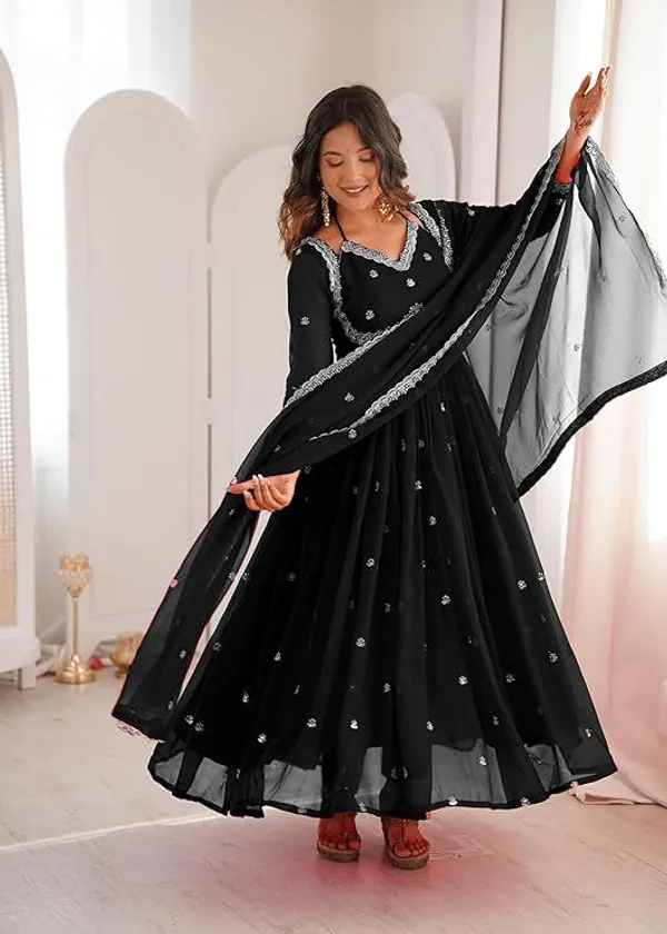 Women’s_Black_Embroidered_Anarkali_Kurta_Pant_Dupatta_Set