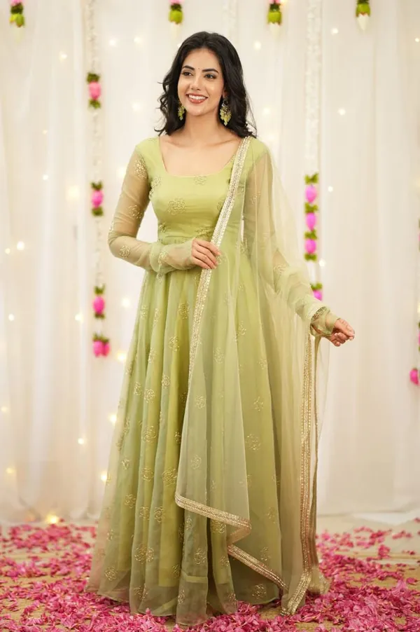 Women’s_Pista_Green_Festive_Wear_Anarkali_Dress_With_Dupatta