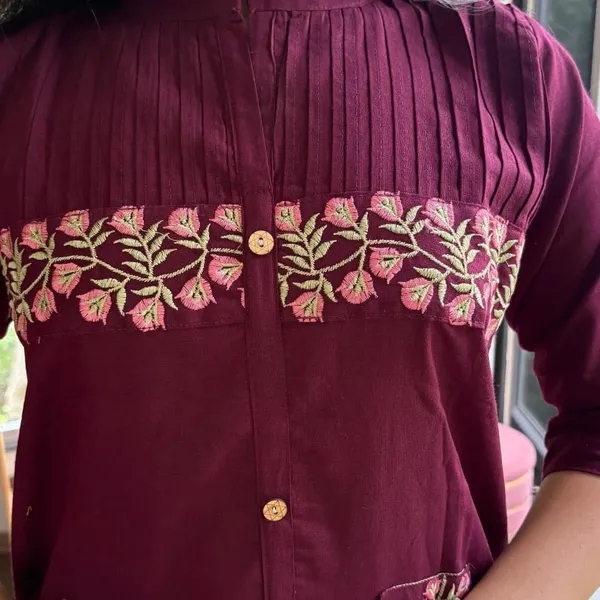 Premium_Maroon_Embroidered_Straight_Kurta_Pant_Set_for_Women