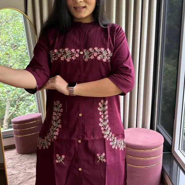 Premium_Maroon_Embroidered_Straight_Kurta_Pant_Set_for_Women