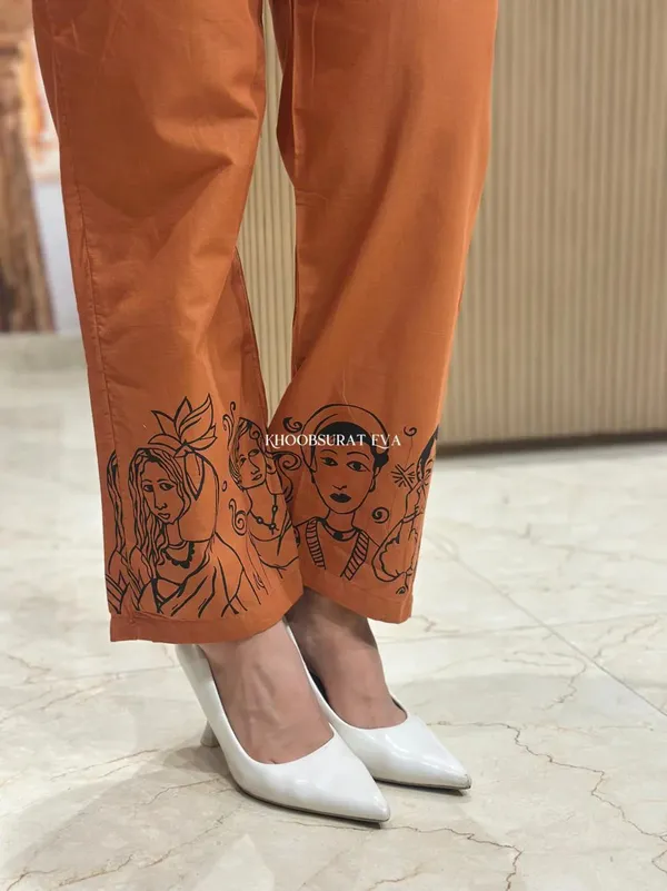 Rust_Artistic_Print_Co-Ord_Set_For_Women