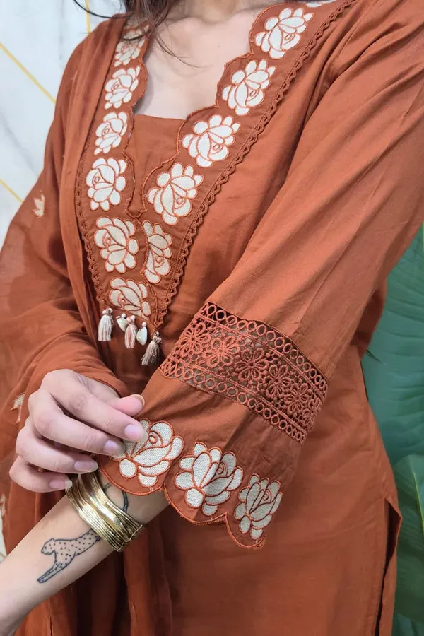 Light_Brown_Cotton_Kurta_Pant_&_Dupatta_Set_for_Women