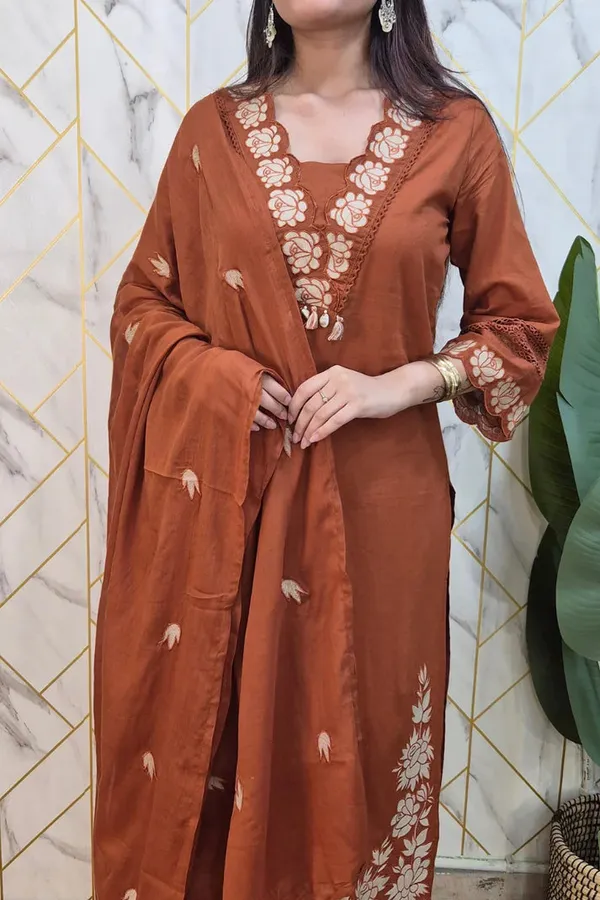 Light_Brown_Cotton_Kurta_Pant_&_Dupatta_Set_for_Women