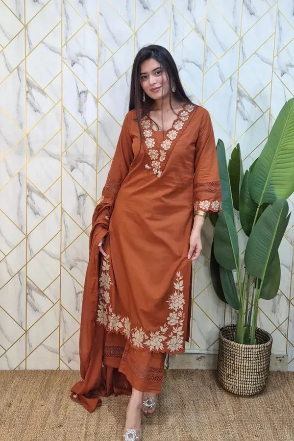 Light_Brown_Cotton_Kurta_Pant_&_Dupatta_Set_for_Women