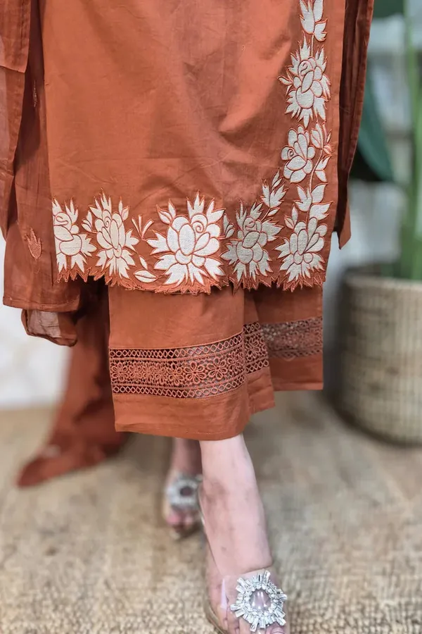 Light_Brown_Cotton_Kurta_Pant_&_Dupatta_Set_for_Women