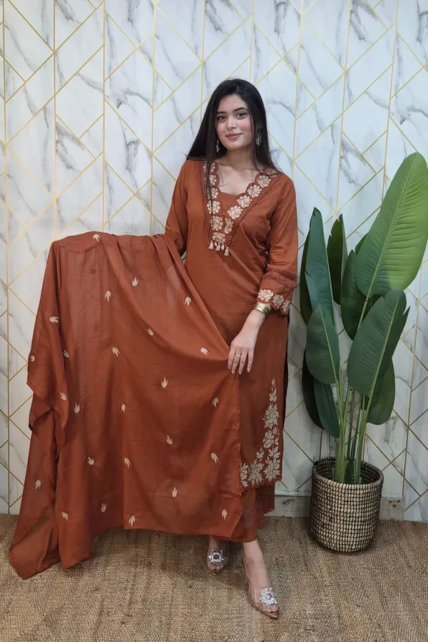 Light_Brown_Cotton_Kurta_Pant_&_Dupatta_Set_for_Women