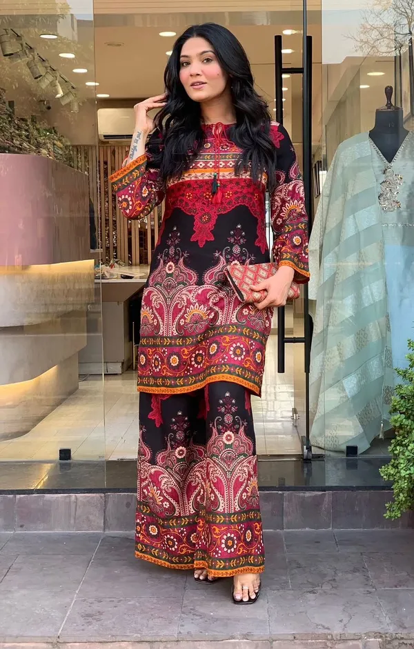Premium_Designer_Maroon_Black_Ethnic_Kurta_Palazzo_Set