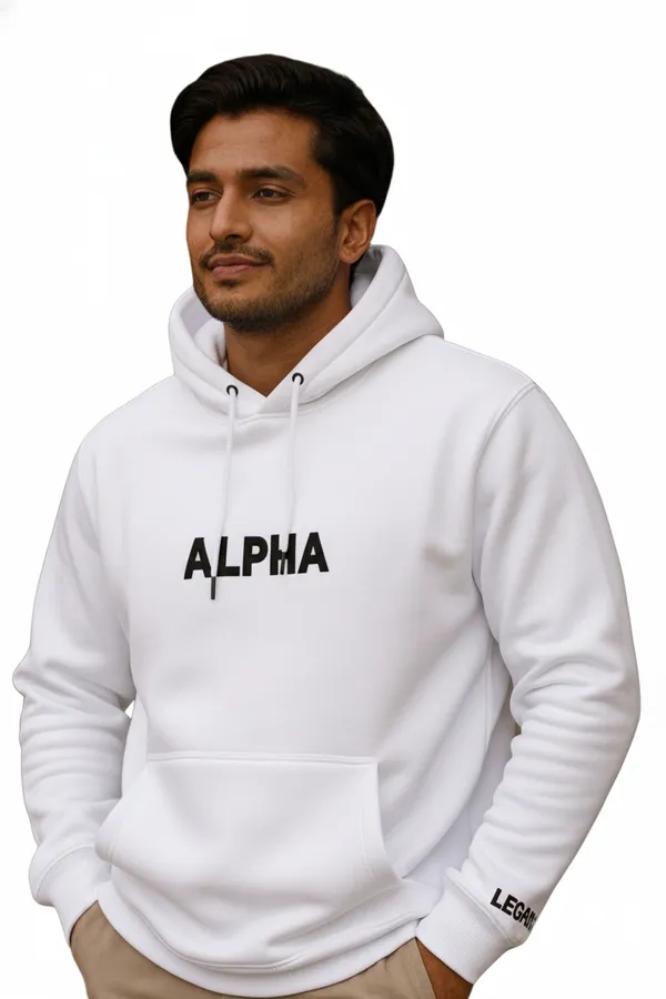 White_420_Gsm_Cotton_Fleece_Alpha_Hoodie_For_Men