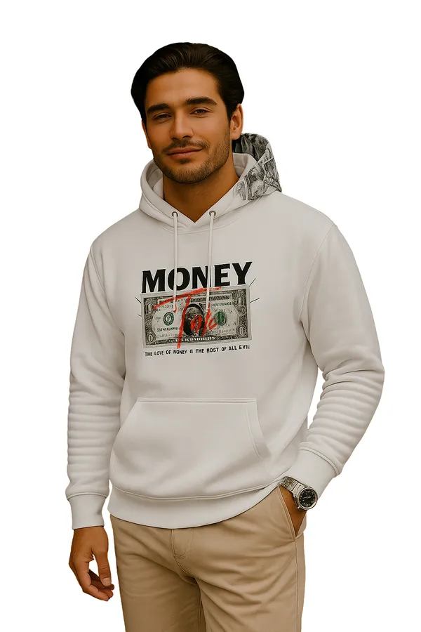 White_420_Gsm_Cotton_Fleece_Money_Talks_Hoodie_For_Men