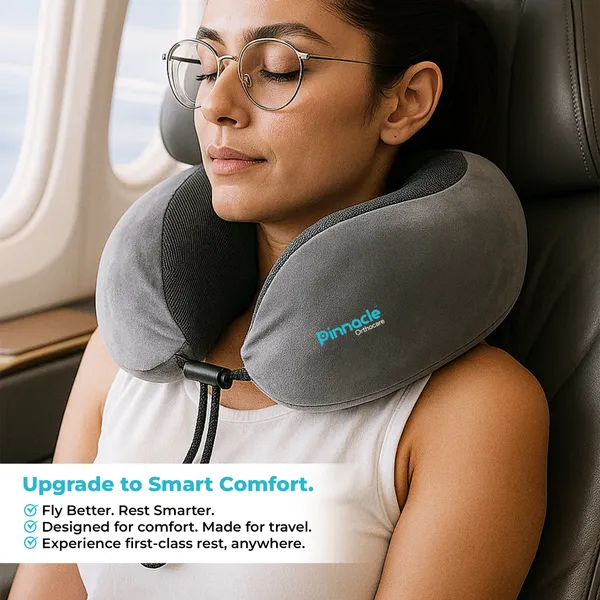 Grey_Memory_Foam_Travel_Pillow