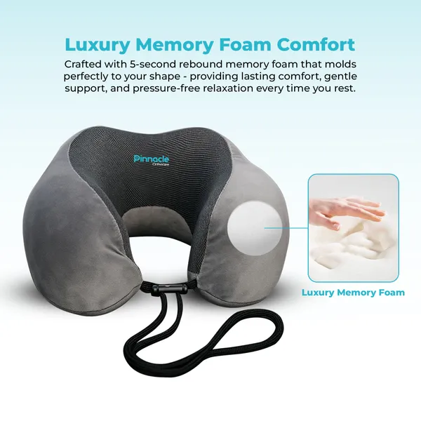 Grey_Memory_Foam_Travel_Pillow