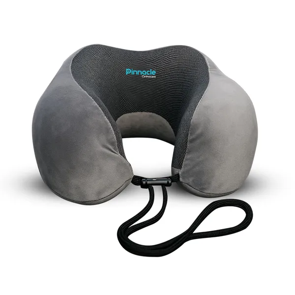 Grey_Memory_Foam_Travel_Pillow