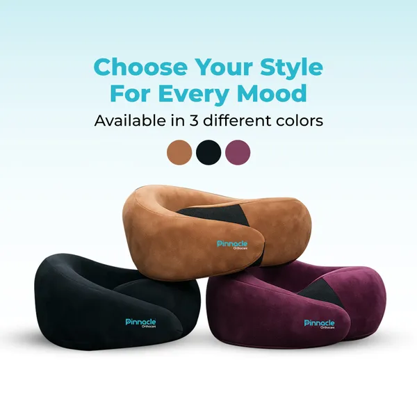 Brown_Memory_Foam_Snake_Travel_Pillow