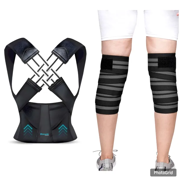 Black_Cotton_Knee_Binder_&_Neoprene_X-Cross_Posture_Corrector