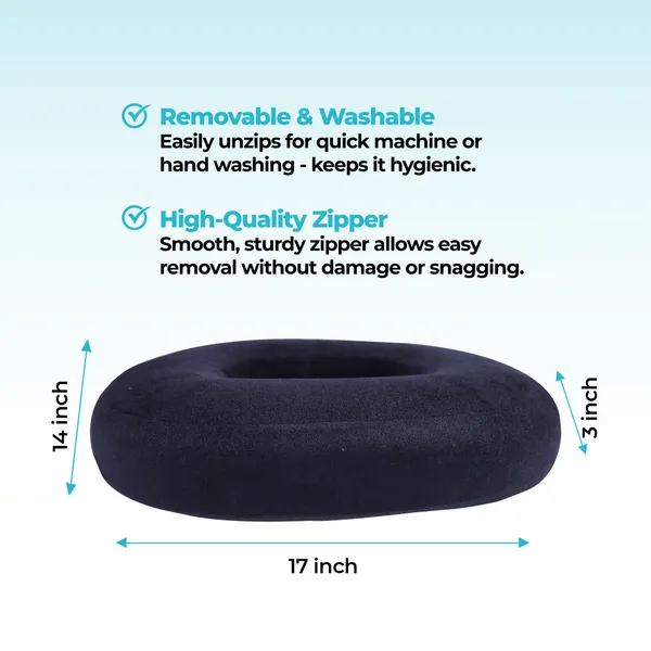 Black_PU_Foam_Donut_Cushion