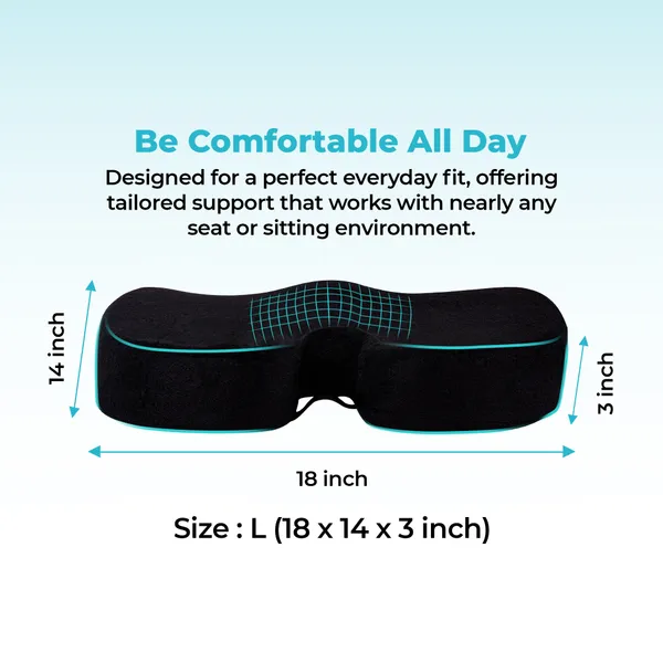 Blue_&_Black_PU_Foam_Coccyx_Cushion