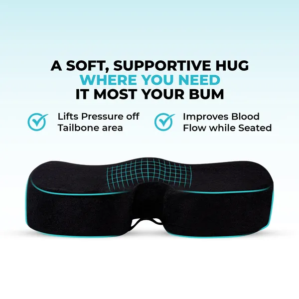 Blue_&_Black_PU_Foam_Coccyx_Cushion