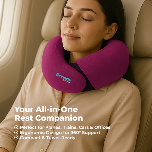 Wine_&_Grey_Memory_Foam_Travel_Pillow