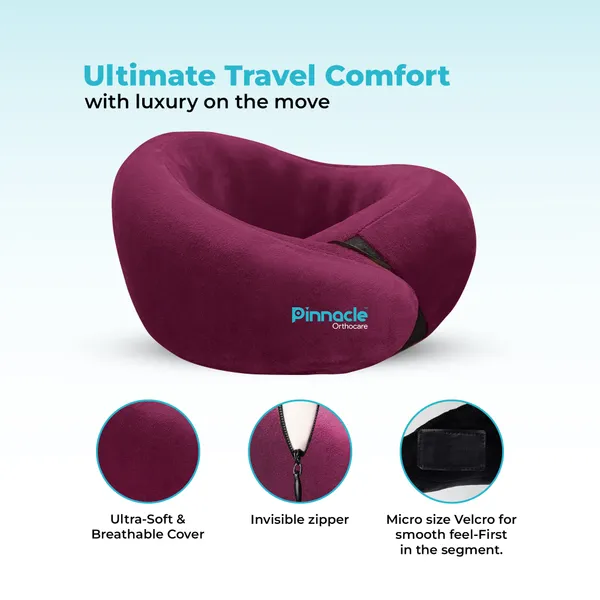 Wine_&_Grey_Memory_Foam_Travel_Pillow
