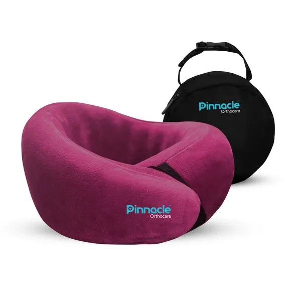 Wine_&_Grey_Memory_Foam_Travel_Pillow