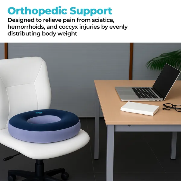 Blue_PU_Foam_Donut_Cushion