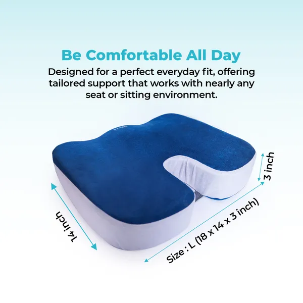 Blue_&_Black_PU_Foam_Coccyx_Cushion