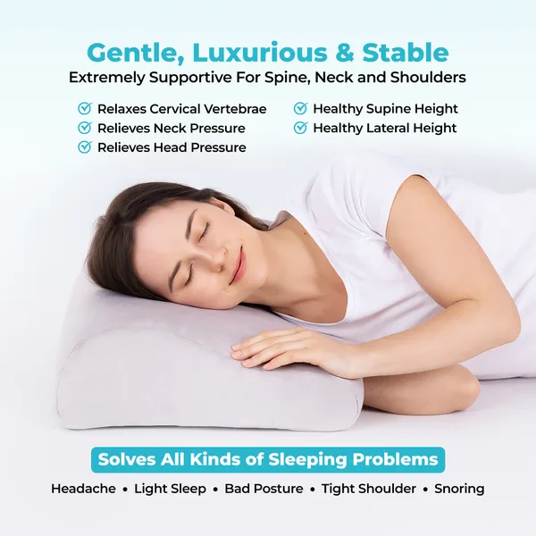 Grey_PU_Foam_Cervical_Pillow