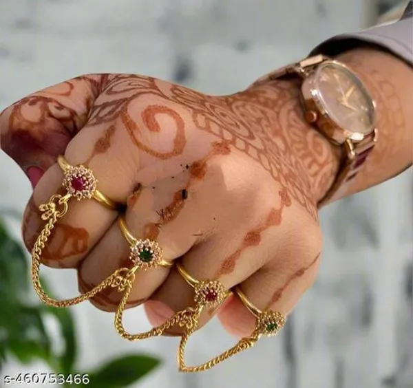 Gold-Plated_Multi-Finger_Chain_Rings_with_Gemstone_Accents