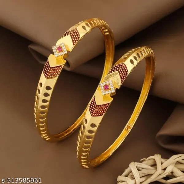 Luxurious_Gold_Bangles_with_a_Touch_of_Red_Stone_Elegance