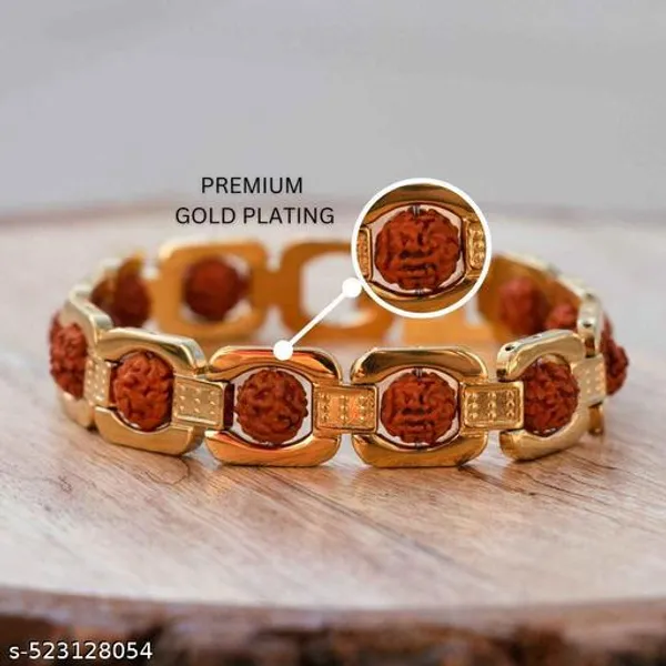 Premium_Gold_Plated_Essential_Rudraksha_Bracelet