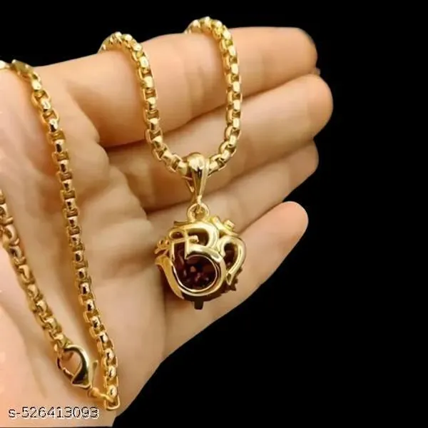 Rudraksha_Gold_Plated_Pendant_&_Bracelet_Combo