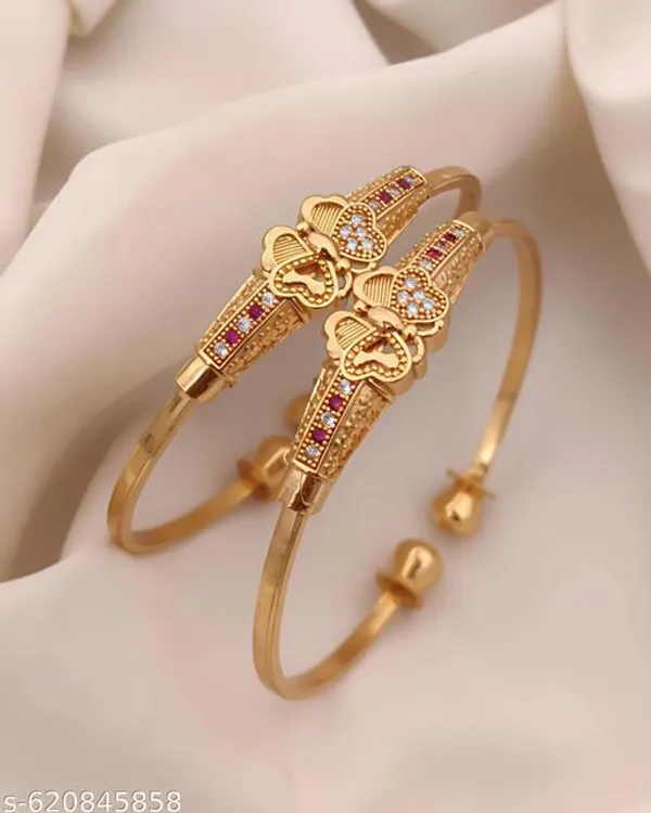 Designer_Butterfly_Pattern_Gold-Plated_Kadali_Bangles_for_Women_|_Stylish_Stone-Studded_Party_Wear_Jewelry