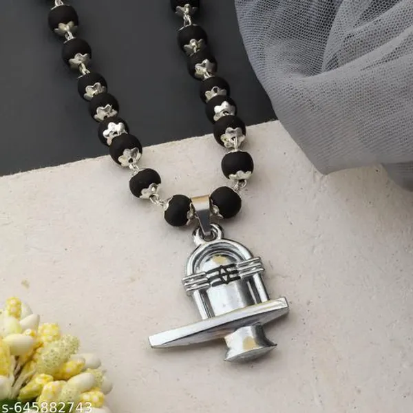 Shivling_Pendant_Mala_for_Men_&_Women_|_Spiritual_Religious_Necklace_with_Black_Beads_|_Daily_Wear_Mahadev_Pendant_for_Puja,_Meditation_&_Protection_|_Devotional_Jewellery