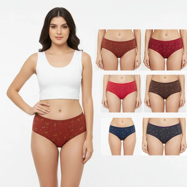 LADYWRAP_Combo_Pack_of_3_Women's_Multicolor_Printed_Cotton_,_Stretchable_Breathable_Hipster,_Briefs_Stylish_&_Comfortable_Daily_Wear_Panties_Soft_Fabric_Ladies_Underwear_for_Girls_&_Women