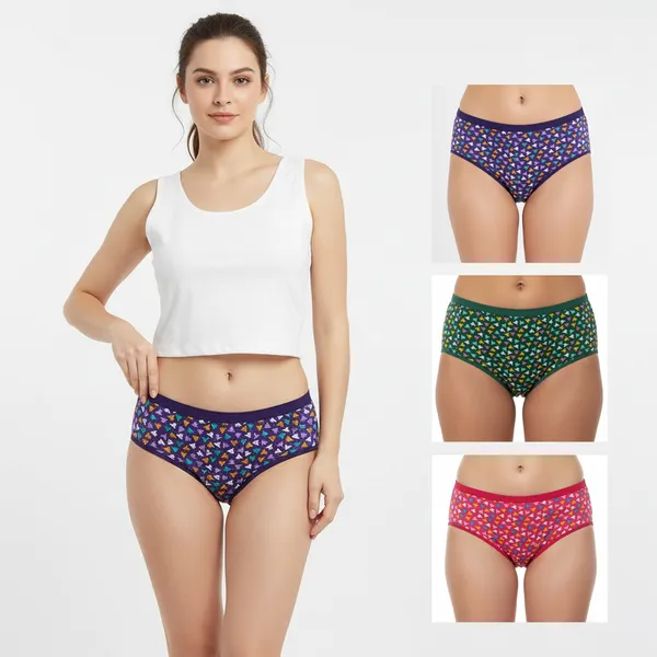 LADYWRAP_Women's_Multicolor_Printed_Cotton_,_Stretchable_Hipster,_Briefs_Stylish_&_Comfortable_Daily_Wear_Panties_Soft_Fabric_Ladies_Underwear